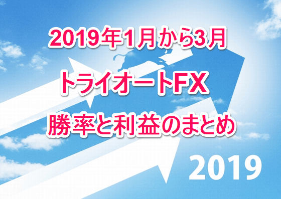 【2019年1月から3月】トライオートFXの勝率と利益のまとめ